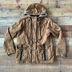 D-Day Jeans Men's Brown Military Utility Jacket